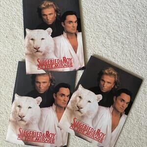 3 Siegfried and Roy magic at The Mirage Showbills theater pamplets RARE 1990s